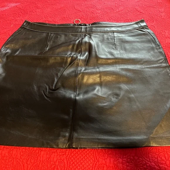 Michael Kors Genuine Leather Skirt short, Size 12 - Picture 4 of 4